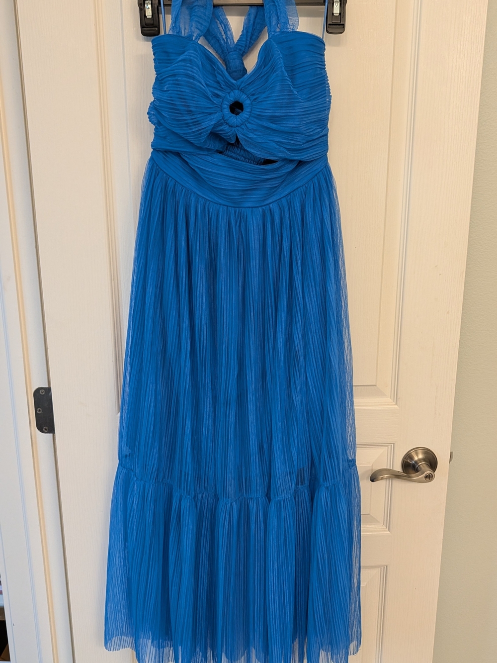 Blue Vici Halter Neck Dress